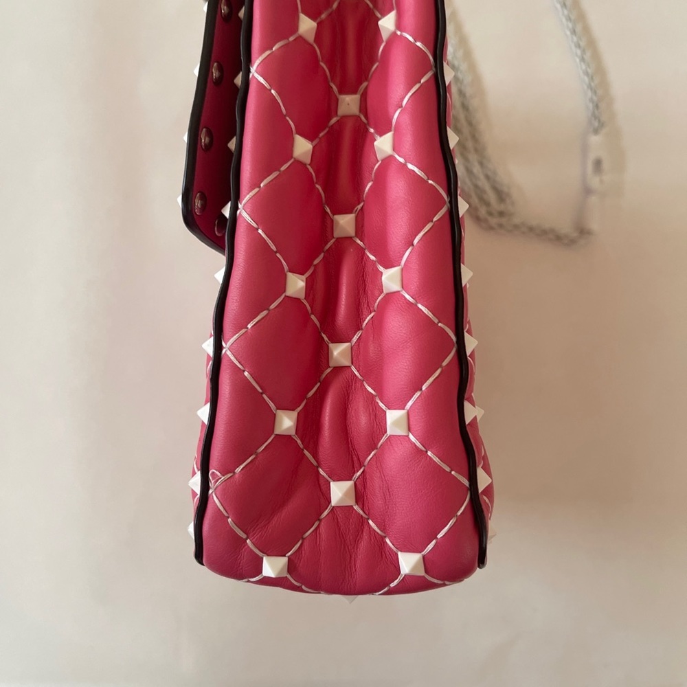 Valentino Garavani Rockstud Spike #59650V88B Pink Handbag - Picture 10 of 14